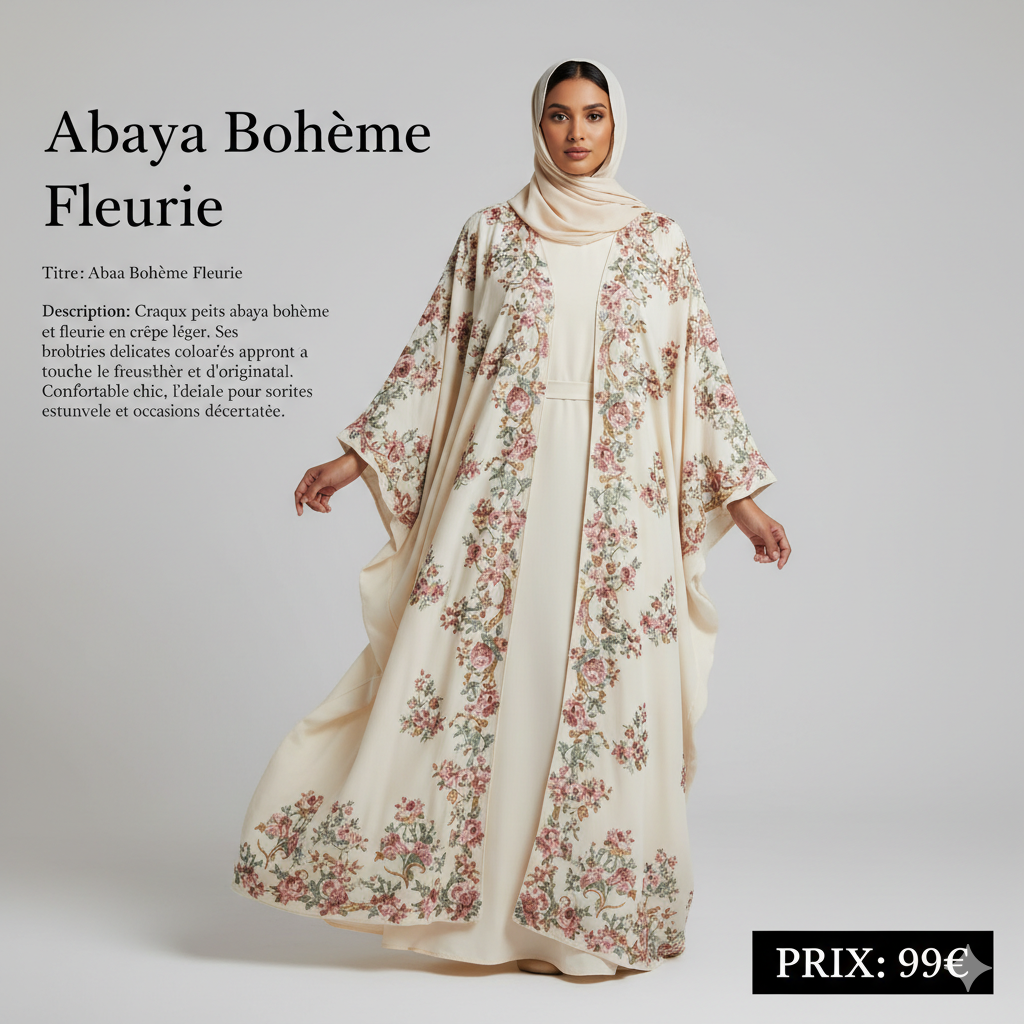 Abaya Bohème Fleurie