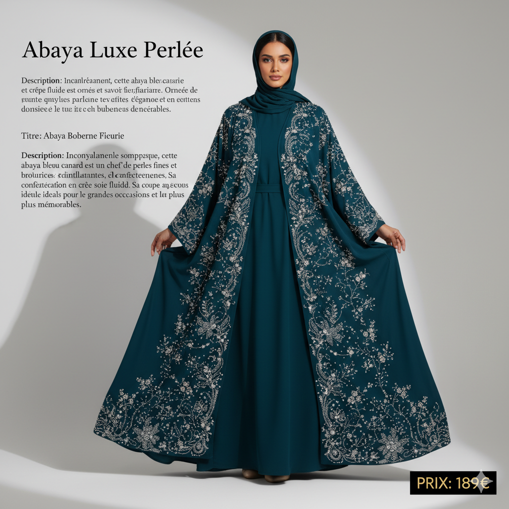 Abaya Luxe Perlée